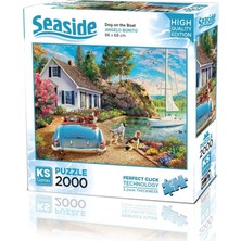  ks games puzzle 2000 parça dog on the boat 22537