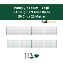 Telfence Panel Çit Takımı ( 8 Çit + 9 Direk ) Avantaj Paketi Bahçe Çiti - 20 Metre