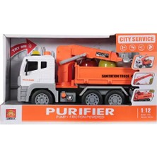 Ctoy Oyuncak Sesli Ve Pilli Vinçli Çöp Taşıyıcı WY822B