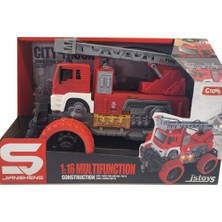 Ctoy Oyuncak Işıklı ve Sesli Merdivenli İtfaiye Aracı 1:16 JS109S