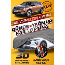 Budge Opel Grandland - Klipsli 4 Mevsim  Araba Brandası - Oto Çadır Örtü