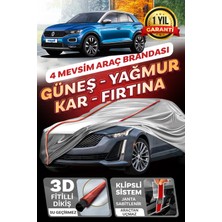 Budge Vw T-Roc - Klipsli 4 Mevsim  Araba Brandası - Oto Çadır Örtü
