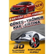 Budge Honda Civic Sedan  Klipsli 4 Mevsim  Araba Brandası - Oto Çadır Örtü