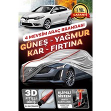Budge Renault Fluence - Klipsli 4 Mevsim  Araba Brandası - Oto Çadır Örtü