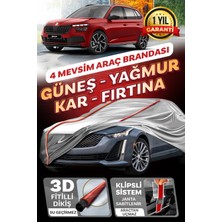 Budge Skoda Kamiq - Klipsli 4 Mevsim  Araba Brandası - Oto Çadır Örtü