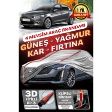 Budge Citroen C Elysee - Klipsli 4 Mevsim  Araba Brandası - Oto Çadır Örtü