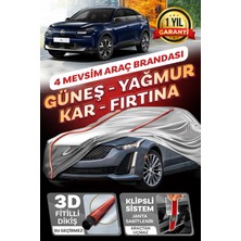 Budge Citroen C4 - Klipsli 4 Mevsim  Araba Brandası - Oto Çadır Örtü