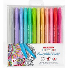  alpino keçeli kalem dual art 12 li pastel renk çift uçlu ar-000188