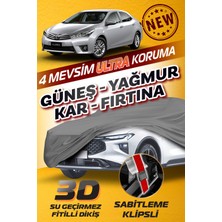 Budge Toyota Corolla Sedan - Klipsli 4 Mevsim  Araba Brandası - Oto Çadır Örtü