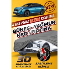 Budge Peugeot 3008 - Klipsli 4 Mevsim  Araba Brandası - Oto Çadır Örtü