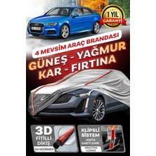 Budge Audi A3 Sedan - Klipsli 4 Mevsim  Araba Brandası - Oto Çadır Örtü