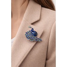 Efeaks Tavus Kuşu Kadın Broş Ebat: 3,5*5,5 cm