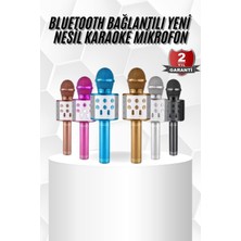 Hayat Store Karaoke Mikrofon Bluetooth Bağlantılı Aux Girişli Uzun Pil Ömrü Yüksek Ses Kaliteli - Lisinya