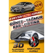 Budge Renault Megane Sedan Klipsli 4 Mevsim  Araba Brandası - Oto Çadır Örtü