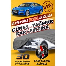 Budge Audi A3 Sedan - Klipsli 4 Mevsim  Araba Brandası - Oto Çadır Örtü