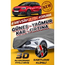Budge Opel Crossland - Klipsli 4 Mevsim  Araba Brandası - Oto Çadır Örtü