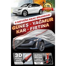 Budge Tesla Model Y Klipsli 4 Mevsim  Araba Brandası - Oto Çadır Örtü