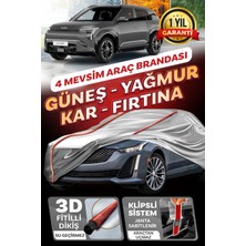 Budge Kia Ev3 - Klipsli 4 Mevsim  Araba Brandası - Oto Çadır Örtü