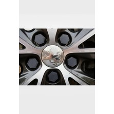 DU&ER Peugeot Uyumlu 18 mm Siyah Bijon Kapak Seti – Jant Estetiğine Zarif Dokunuş (5 Adet)