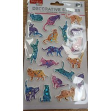  tanex kedi serisi puffy etiketi stickers tnx-25355