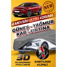Budge Citroen C4X - Klipsli 4 Mevsim  Araba Brandası - Oto Çadır Örtü