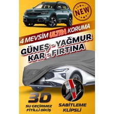 Budge Citroen C5 Aircross - Klipsli 4 Mevsim  Araba Brandası - Oto Çadır Örtü