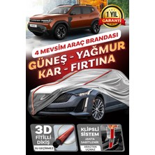 Budge Dacia Duster - Klipsli 4 Mevsim  Araba Brandası - Oto Çadır Örtü
