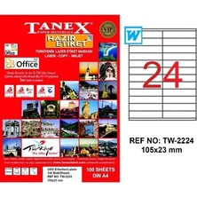 Tanex Tw-2224 Lazer Etiket 105X23 Mm Tw2224Las10100
