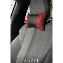 Efeaks Kırmızı Kristal Taşlı Boyun Yastığı 2’li Set