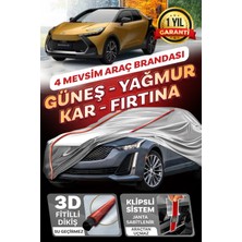 Budge Toyota C-Hr - Klipsli 4 Mevsim  Araba Brandası - Oto Çadır Örtü