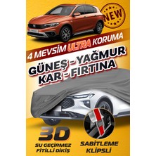 Budge Fiat Egea Cross Klipsli 4 Mevsim  Araba Brandası - Oto Çadır Örtü