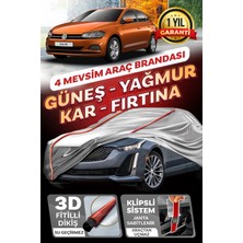 Budge Volkswagen Polo - Klipsli 4 Mevsim  Araba Brandası - Oto Çadır Örtü