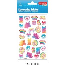  tanex unicorn serisi etiketi stickers tnx-25086