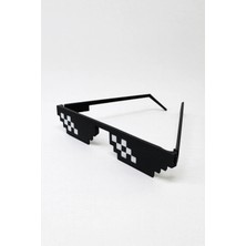 DU&ER Katlanabilir Pikselli Gözlük – Komik Thug Life Tarzı AKSESUAR86474 (3d Üretim, Eğlenceli Stil)