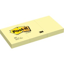  post-ıt yapışkanlı not kağıdı 3 blok 100 yaprak 38x51mm sarı 653 (4 koçan)