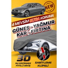 Budge Mercedes C Serisi  - Klipsli 4 Mevsim  Araba Brandası - Oto Çadır Örtü