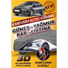 Budge Fiat Linea - Klipsli 4 Mevsim  Araba Brandası - Oto Çadır Örtü