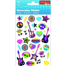  tanex stickers eu puffy damla etiket rock serisi 6 lı tnx-25063 (6*5 li paket)