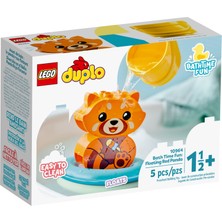 lego oyuncak duplo bath time fun: floating red panda ılk banyo zamanı eğlencesi 5 parça lego 10964