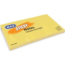  mas yapışkanlı not kağıdı 3 blok 100 sayfa 35x51mm pastel sarı 3653 (12 koçan)