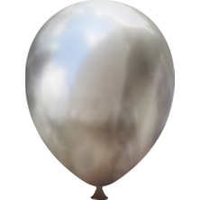 Bafix Balon 12" Krom Beyaz Altın (50 Li Paket)