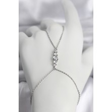 E-Woman Pirinç Gümüş Renk Zirkon Taşlı Kadın Şahmeran - Lisinya