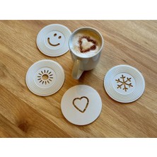 DU&ER 4’lü Kahve ve Sıcak Içecek Şablon Seti – Pratik Tasarım