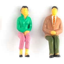 Jordania Ölçekli Mimari Maket Boyalı İnsan Oturan 1/025 60 Mm (2 Li Paket) Je01-İbo1025