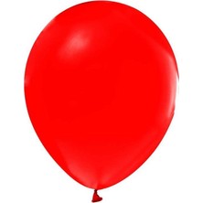 Balonevi 12" Baskı Balonu Neon Kırmızı (100 Lü Paket)
