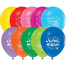 Balonevi Balon Doğum Günü Baskılı 12 Inç (9 Lu Paket) BMB1112THB7825