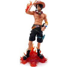 Anime One Piece Luffy Figürü 24 cm Ateş Efektli Koleksiyonluk Model