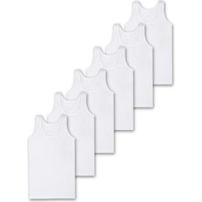 Panfilia %95 Pamuklu Erkek Çocuk Likralı Penye Atlet Fanila Iç Çamaşır 6lı Set