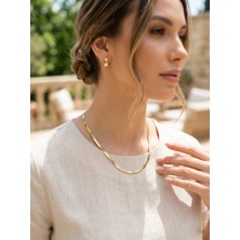 Museum Of You Italyan Ezme Zincir Kolye, 14 Ayar Altın Kaplama Renk, Xuping, 1mm - 45CM, Ince