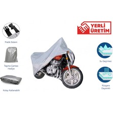 Benelli 502C  Motor Brandası Arka Çanta Uyumlu  (Bağlantı Tokalı)   4 Mevsim  Gri